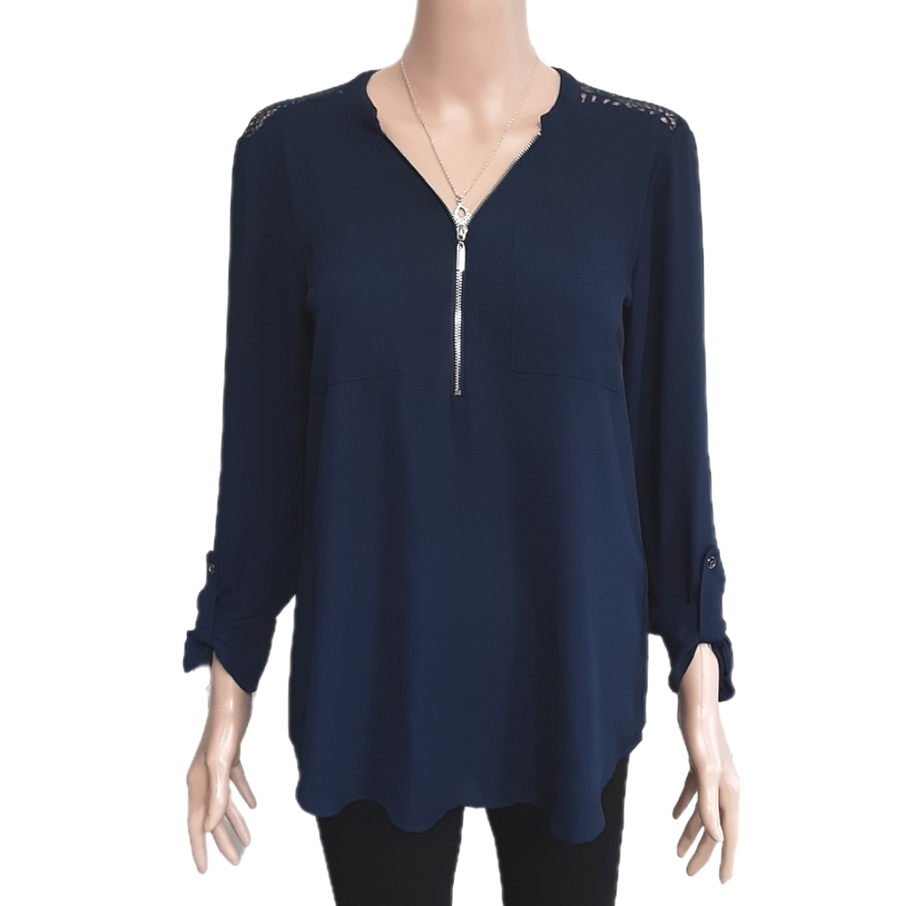 Soho Draped Top With Lace Detail Womens Small
